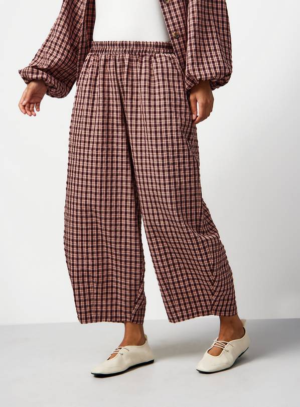 Pink Checked Barrel Trousers 18